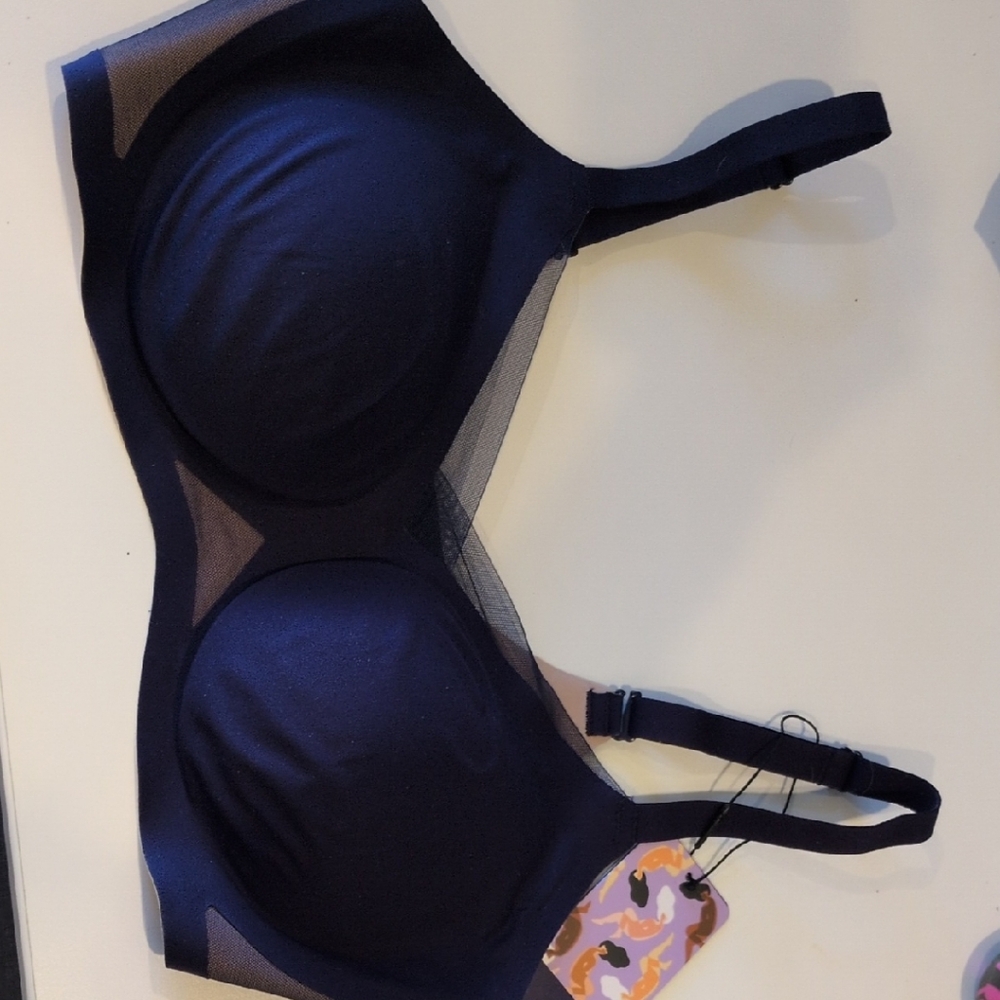 NWT Honeylove Navy Crossover Bra